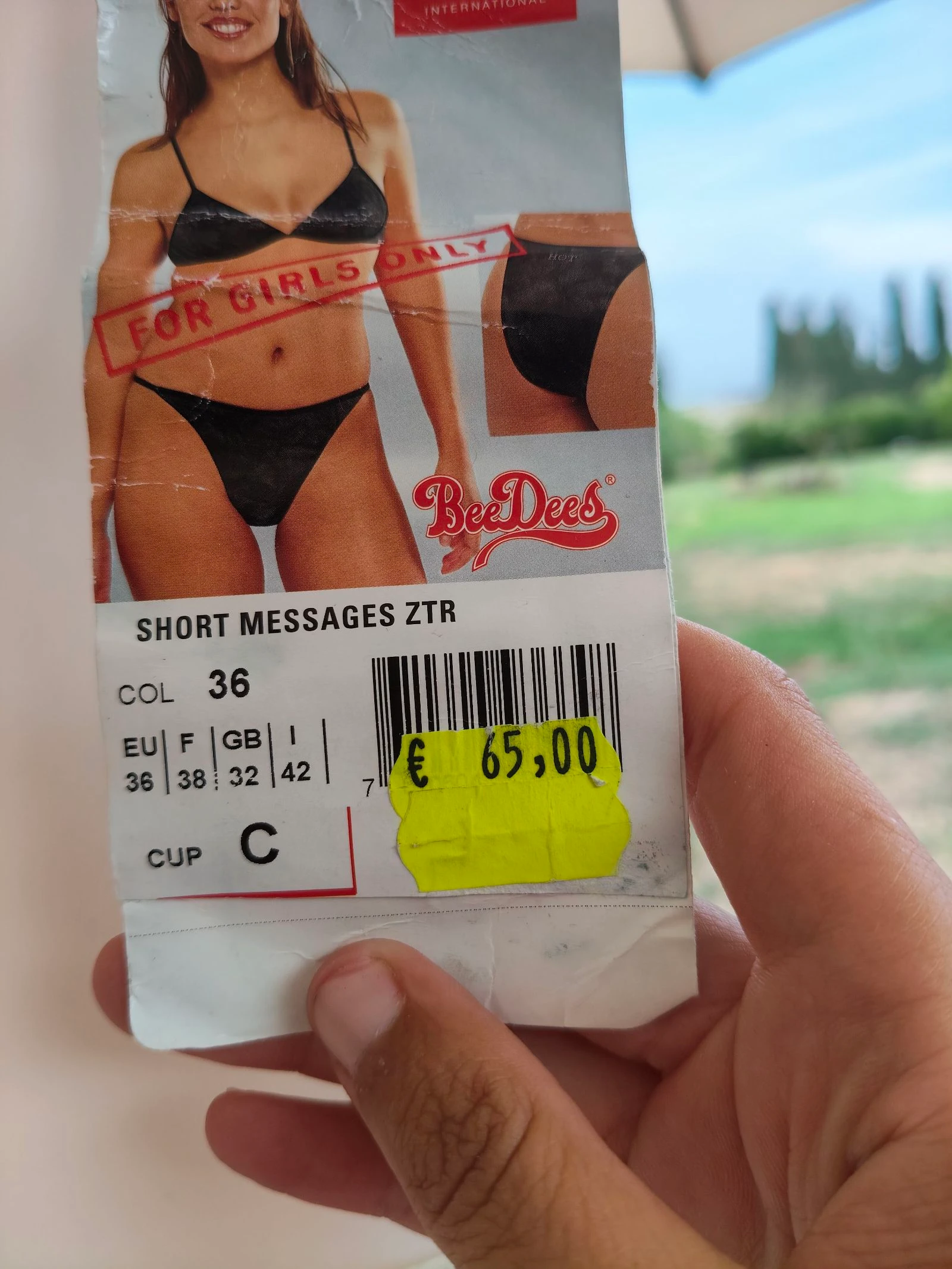 Triumph/Beedees-Bikini dames 2-delig S (36) cup C ringtop Braziliaans slipje blauwachtige tinten – photo 8